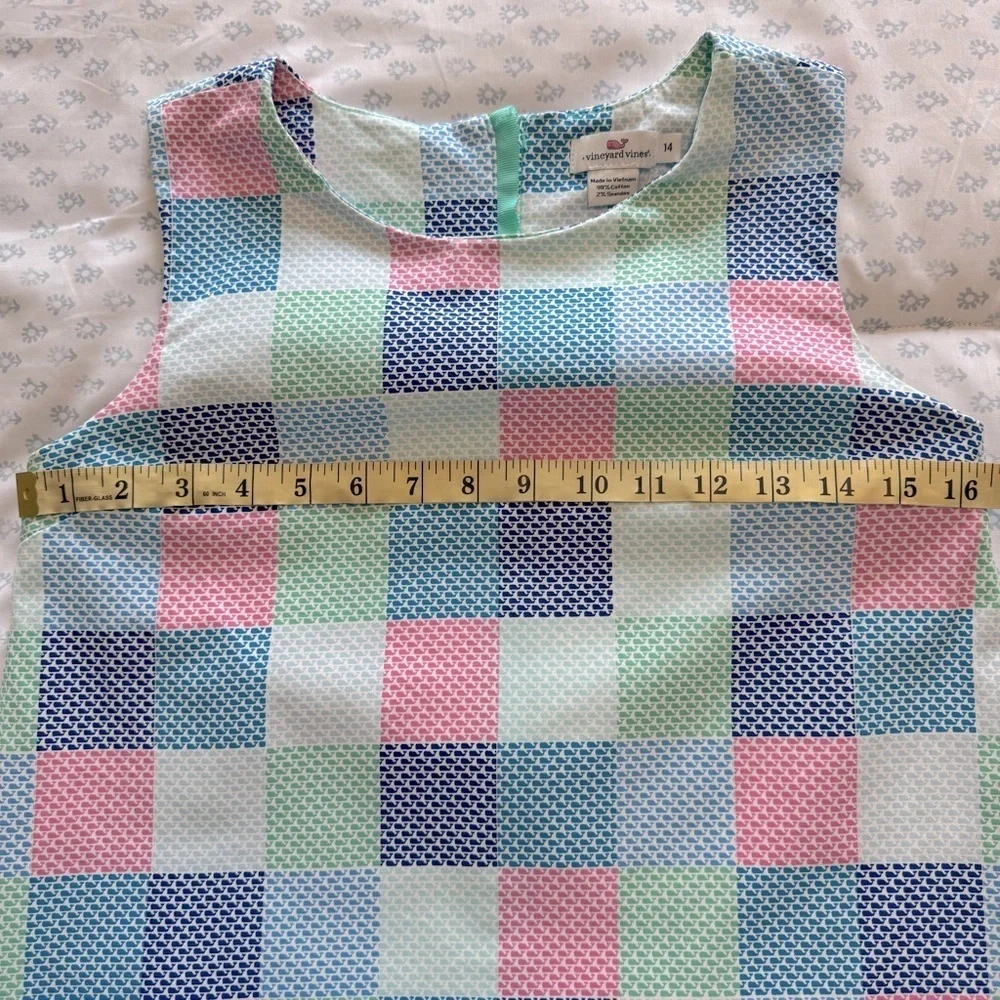 Vineyard Vines Girls/Womens Colorblock Whale Mini Dress